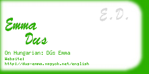 emma dus business card